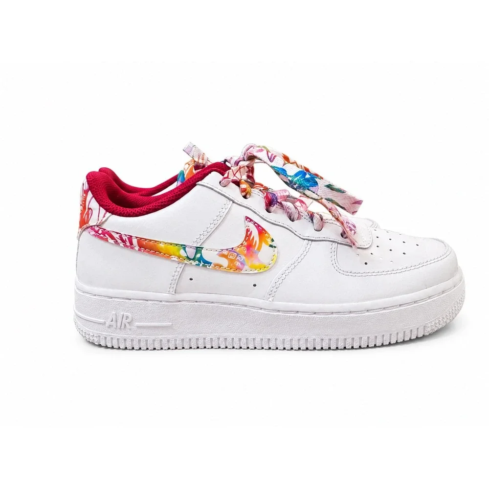 Nike Air Force 1 Chinese New Year 2020 GS White Multicolor Shoes 3.5Y Boys